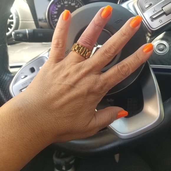 #1. Chunky Link Chain Stainless Steel Strap Finger Rings Jewelry - Picture 7 of 12